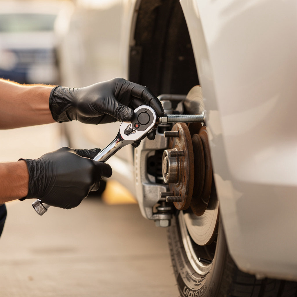 MIKE'S PIT STOP mobile automotive technician performing on-site vehicle service in San Diego